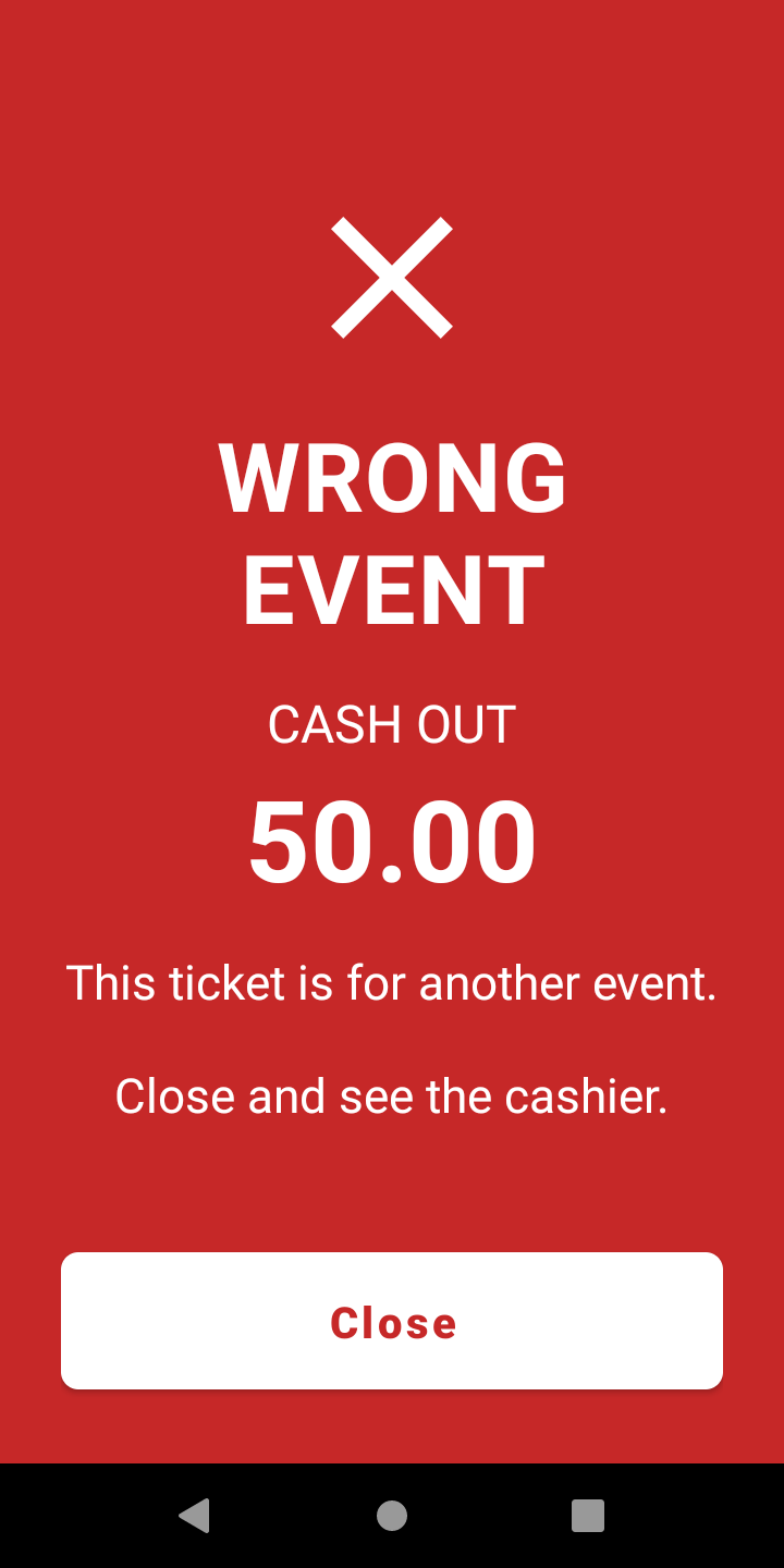 Wrong event failure