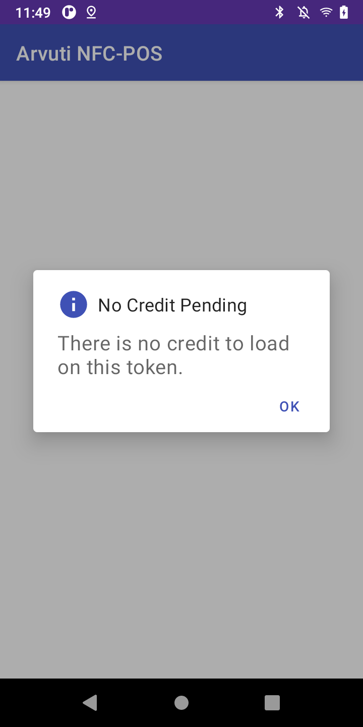 No credit pending
